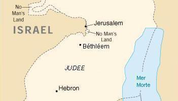 La situation géographique de la Cisjordanie