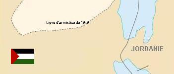 La situation géographique de la Cisjordanie